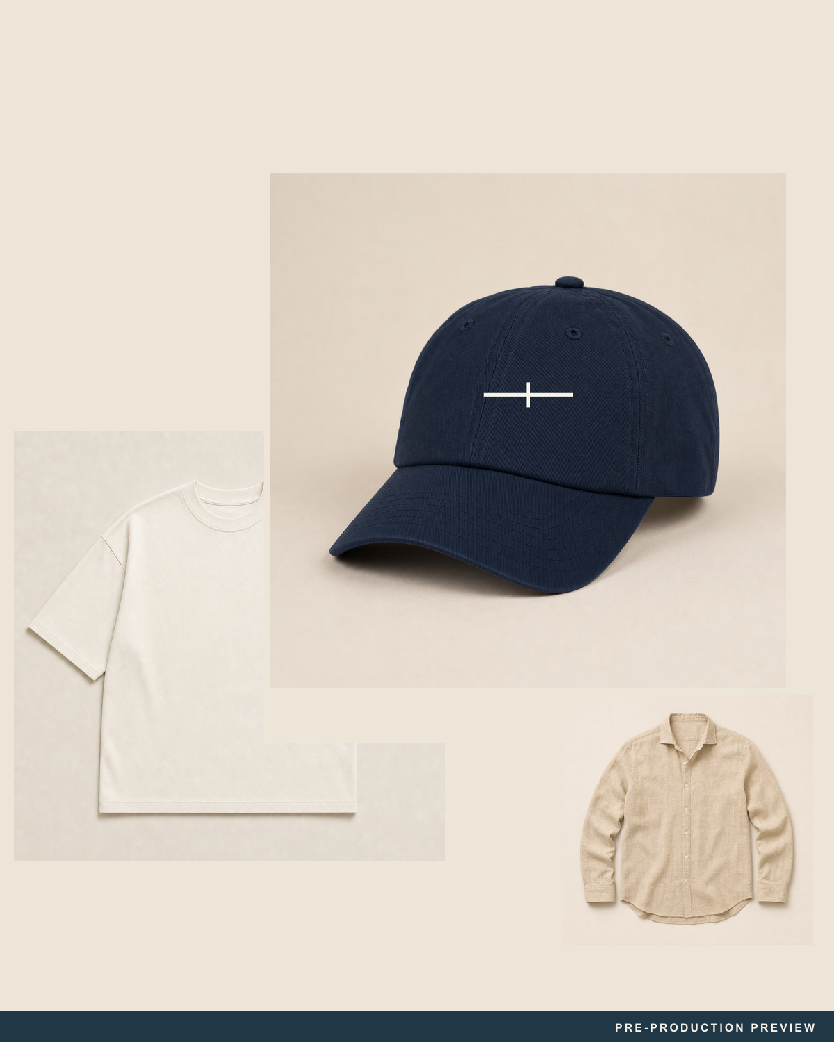 Channel Marker Cap, navy cap, styled flat-lay, Southerly Club