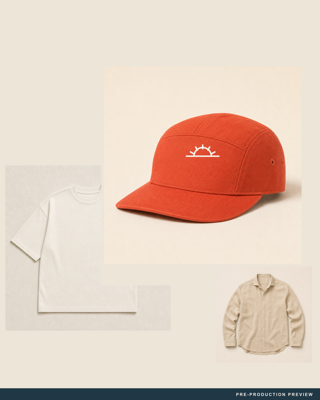 Last Light Cap, coral cap, styled flat-lay, Southerly Club