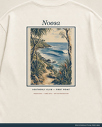 Noosa Tee, ecru tee, print detail, Southerly Club