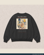 Long Lunch Crew, charcoal crewneck sweatshirt, back flat view, Southerly Club