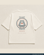 Boat Ramp Social Club Tee, ecru tee, back flat view, Southerly Club