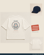 Boat Ramp Social Club Tee, ecru tee, styled flat-lay, Southerly Club