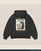 Après Surf Hoodie, coal hoodie, back flat view, Southerly Club