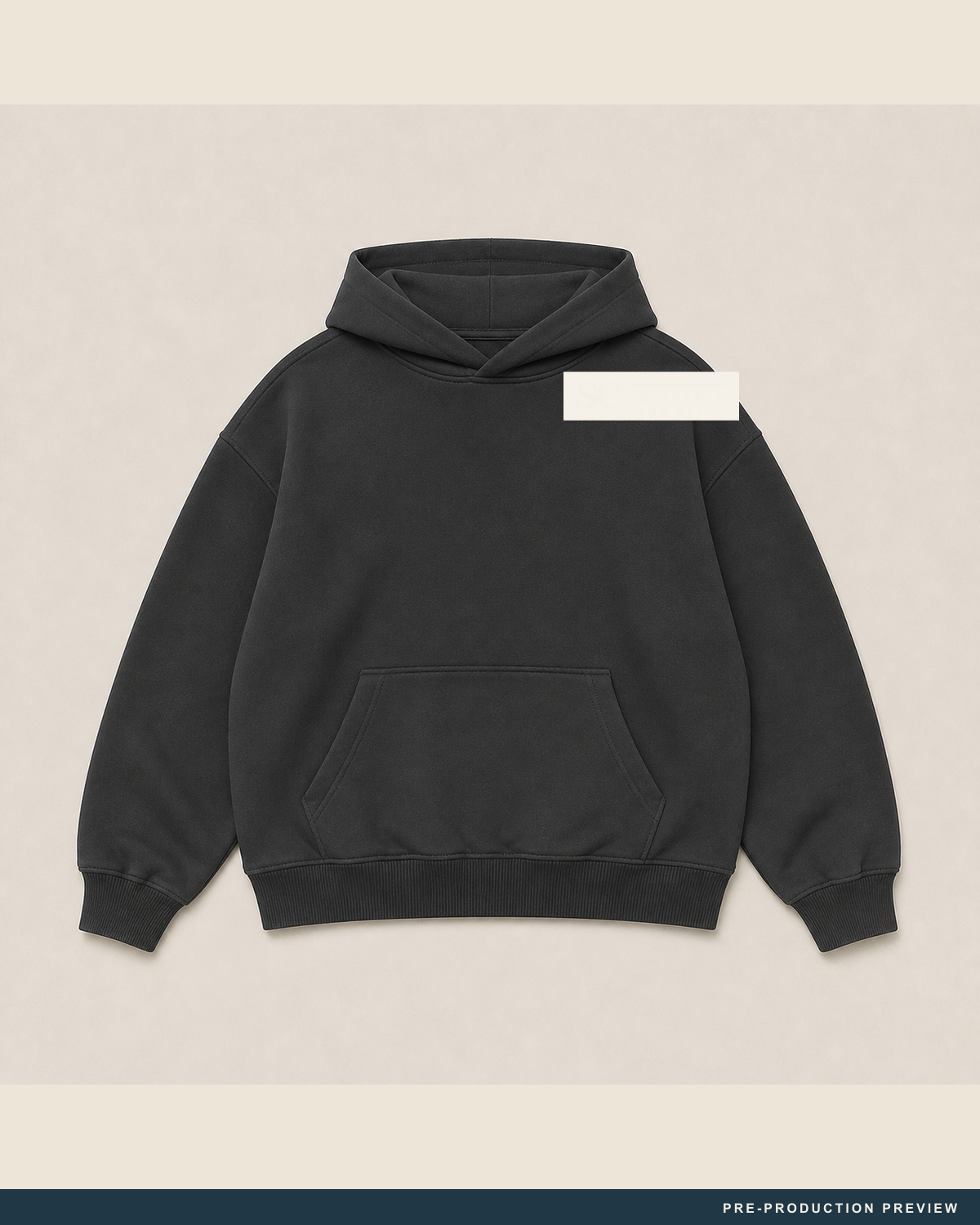 Après Surf Hoodie, coal hoodie, front view, Southerly Club