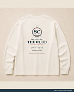 Southerly Club Longsleeve, ecru long-sleeve tee, back flat view, Southerly Club