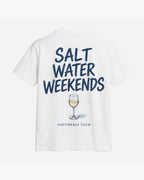 Tide Table Tee, white, back view. Generated pre-production design preview.