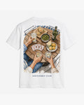Deck Cards Tee, white, back view. Generated pre-production design preview.