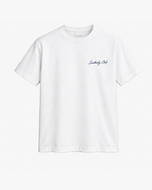 Citrus Break Tee, white, front view. Generated pre-production design preview.