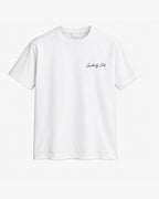 Early Ferry Tee, white, front view. Generated pre-production design preview.