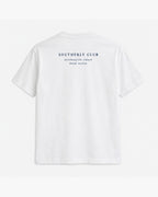 Coast Club Tee, white, back view. Generated pre-production design preview.