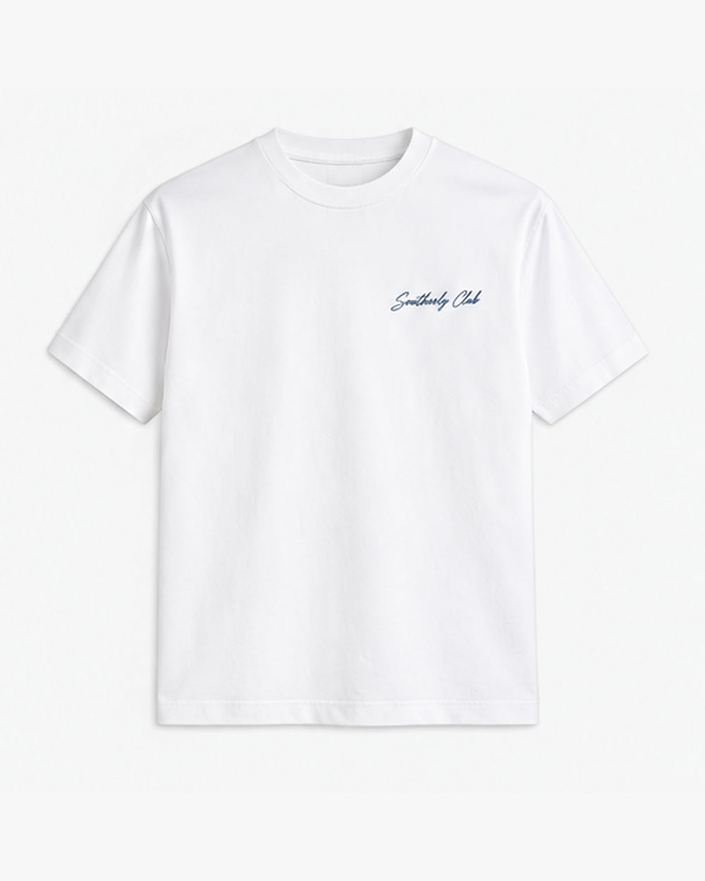 Open Water Yacht Tee, white, front view. Generated pre-production design preview.