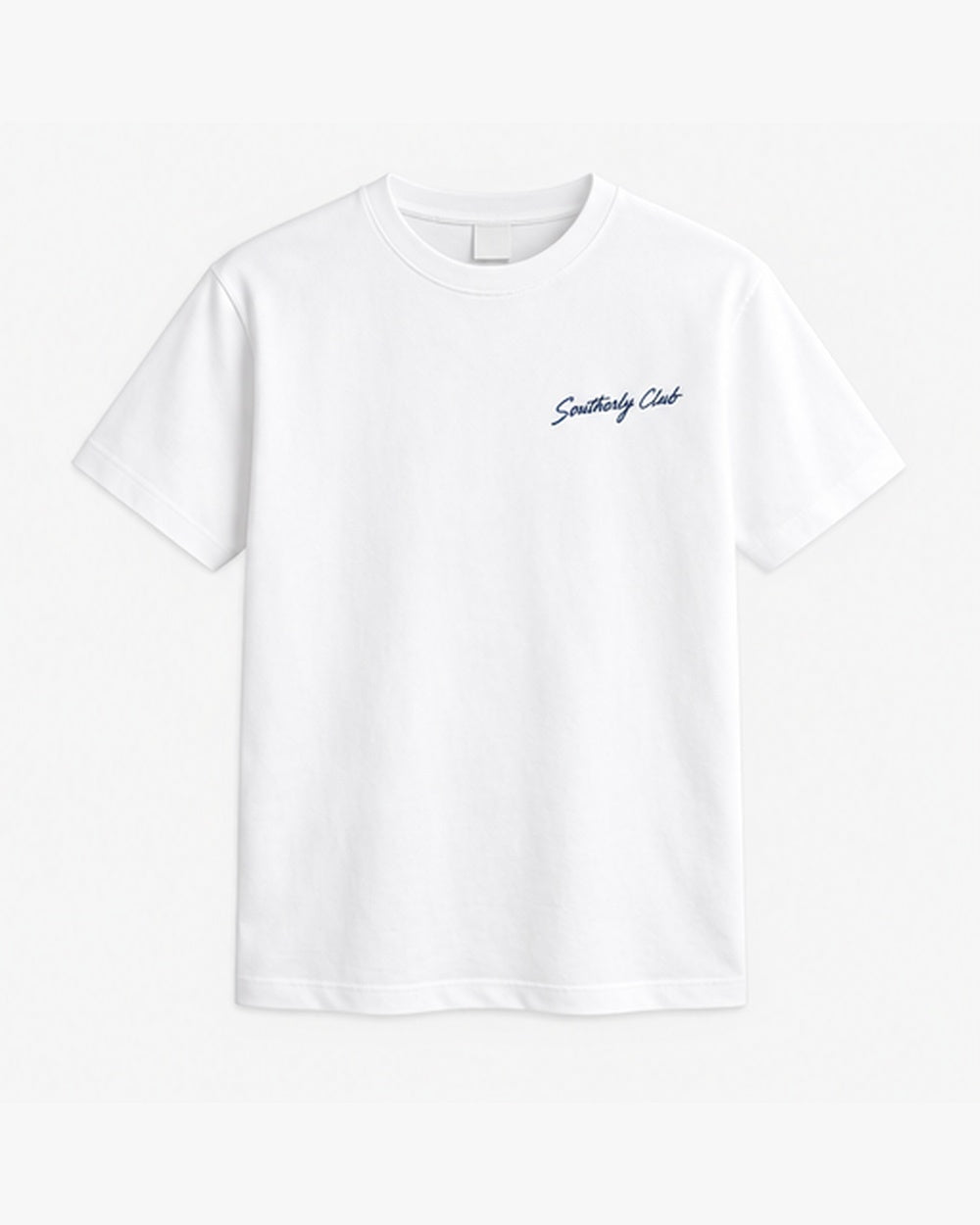 Gone Sailing Tee, white, front view. Generated pre-production design preview.