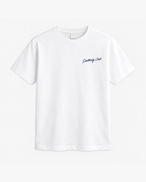 Gone Sailing Tee, white, front view. Generated pre-production design preview.