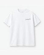 Palm Bay Tee, white, front view. Generated pre-production design preview.