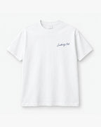 Headland Steps Tee, white, front view. Generated pre-production design preview.