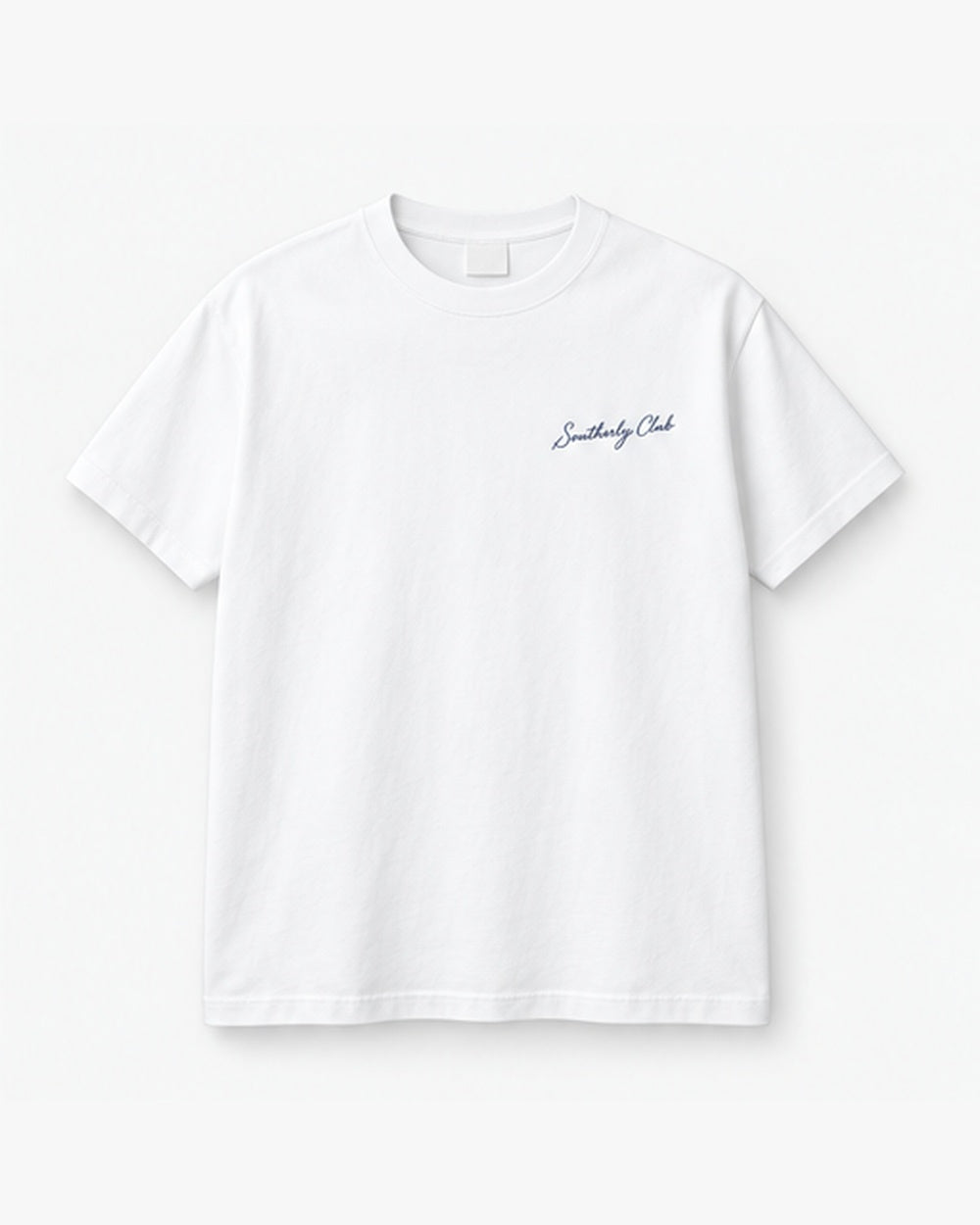 Headland Steps Tee, white, front view. Generated pre-production design preview.