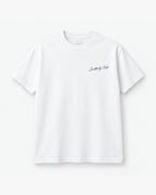 Wake Study Tee, white, front view. Generated pre-production design preview.
