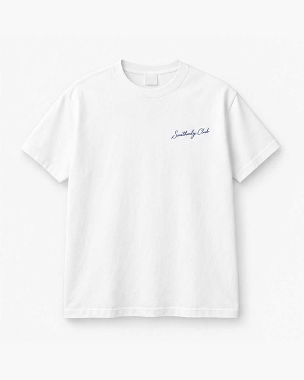 Veranda Outlook Tee, white, front view. Generated pre-production design preview.