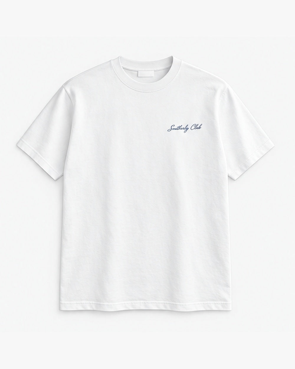 Window Seat Coast Tee, white, front view. Generated pre-production design preview.
