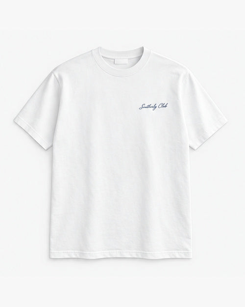 Window Seat Coast Tee, white, front view. Generated pre-production design preview.