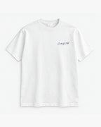 Olive Bowl Tee, white, front view. Generated pre-production design preview.
