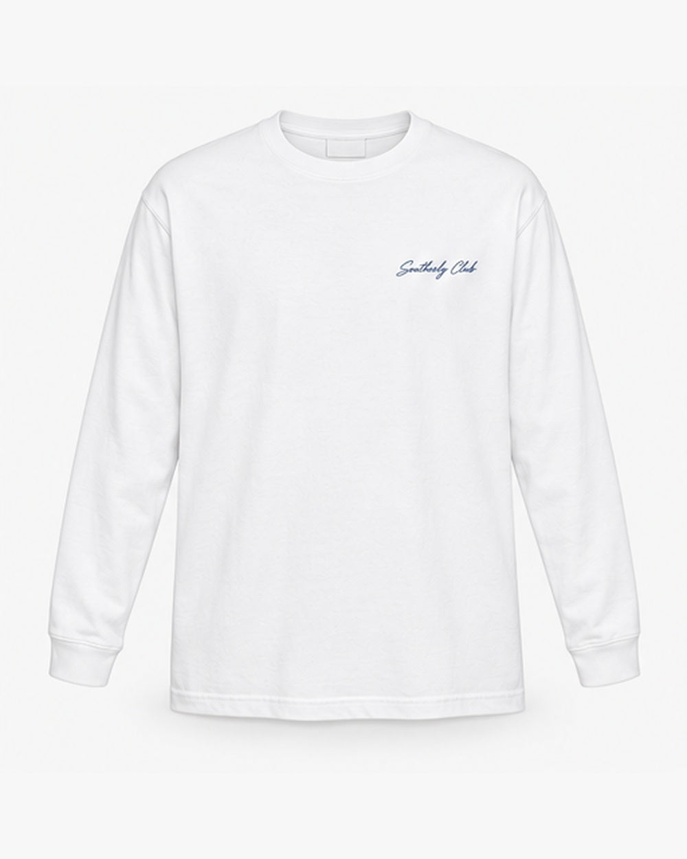 Deck Cards Long Sleeve, white, front view. Generated pre-production design preview.