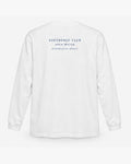 Club Letter Long Sleeve, white, back view. Generated pre-production design preview.