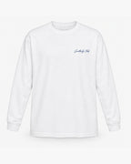 Club Letter Long Sleeve, white, front view. Generated pre-production design preview.