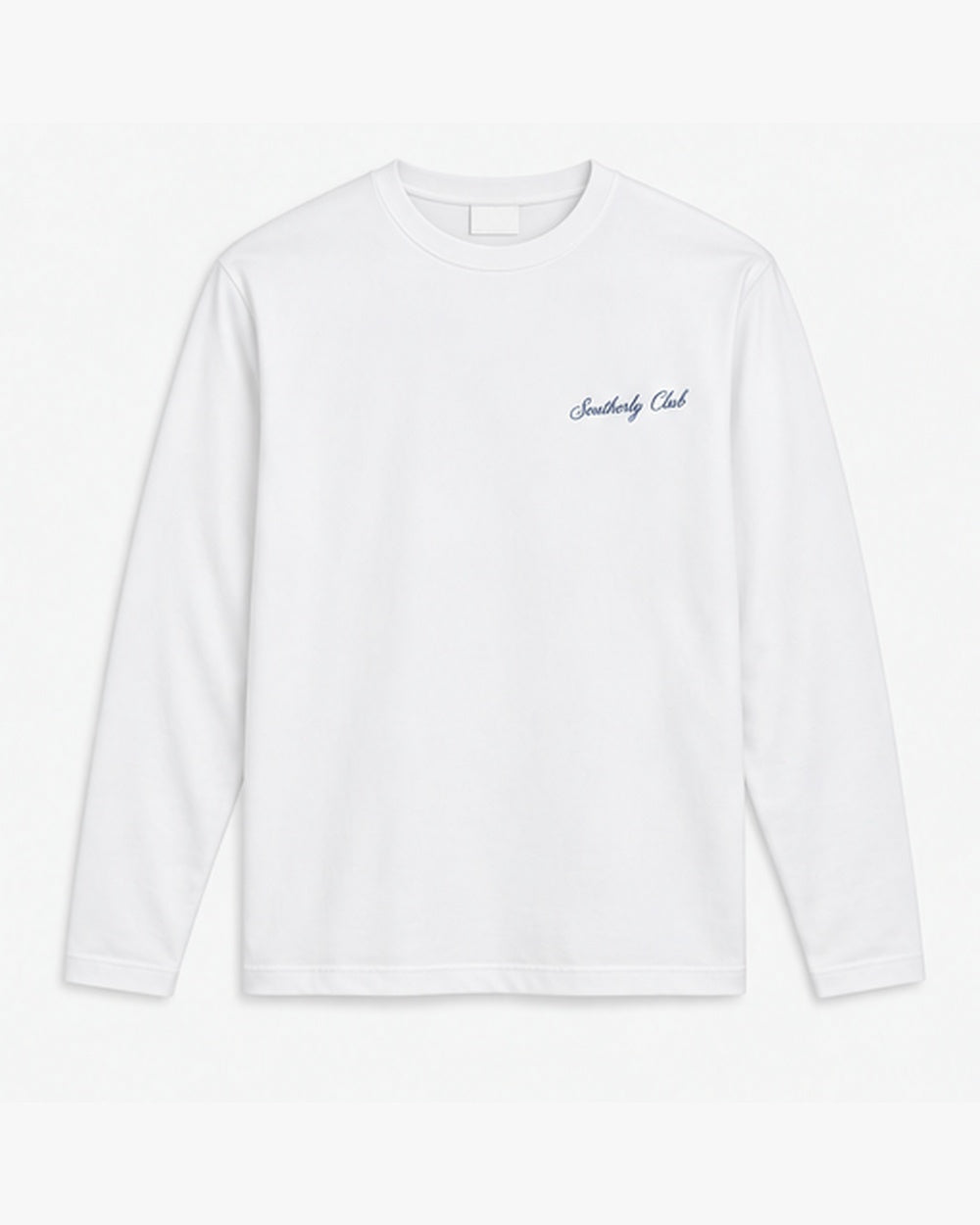 Winter Mooring Long Sleeve, white, front view. Generated pre-production design preview.