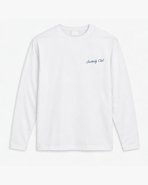 Winter Mooring Long Sleeve, white, front view. Generated pre-production design preview.