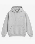 Club Letter Hoodie, light grey, front view. Generated pre-production design preview.