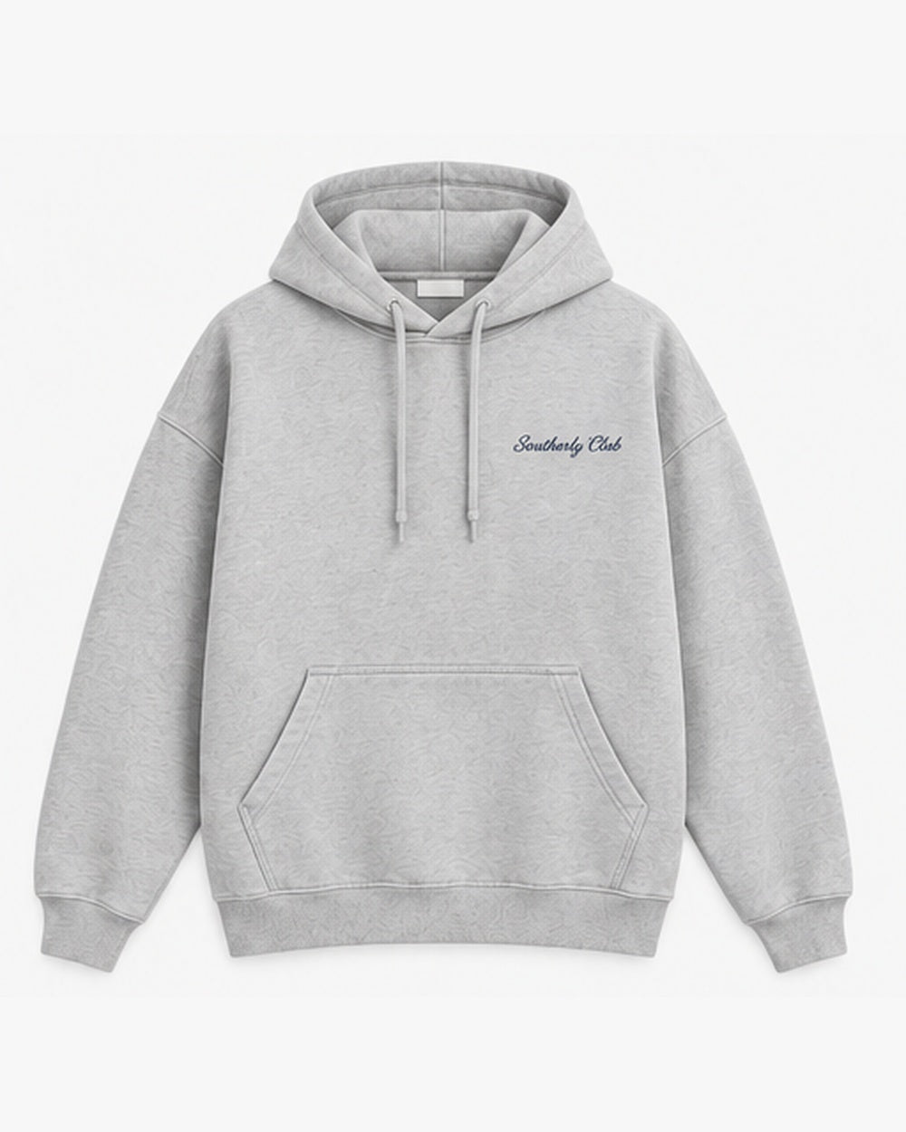 Board Rack Hoodie, light grey, front view. Generated pre-production design preview.