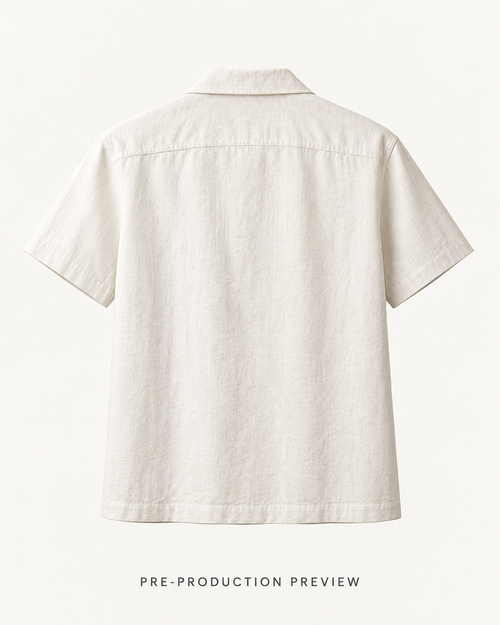 Generated pre-production back preview of Chalk camp shirt.