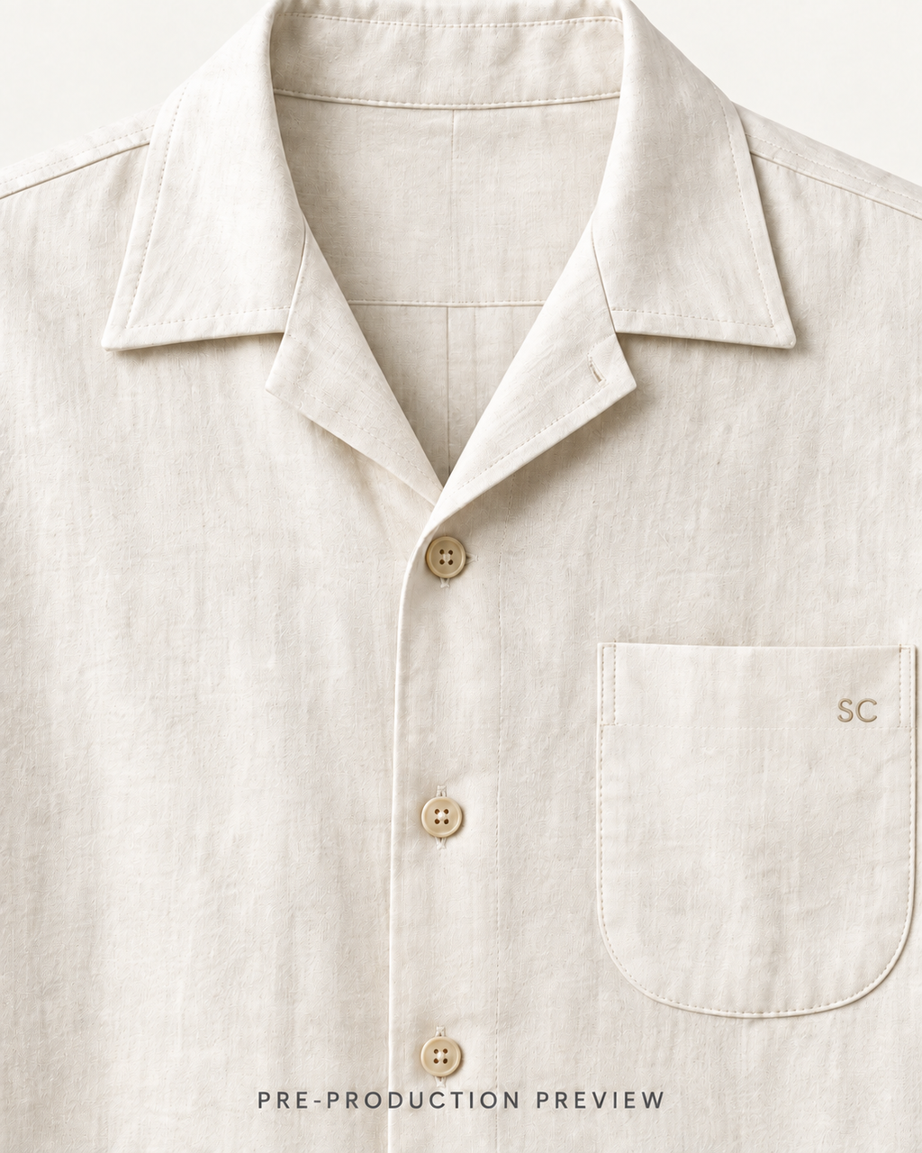 Generated pre-production artwork detail preview of Chalk camp shirt.