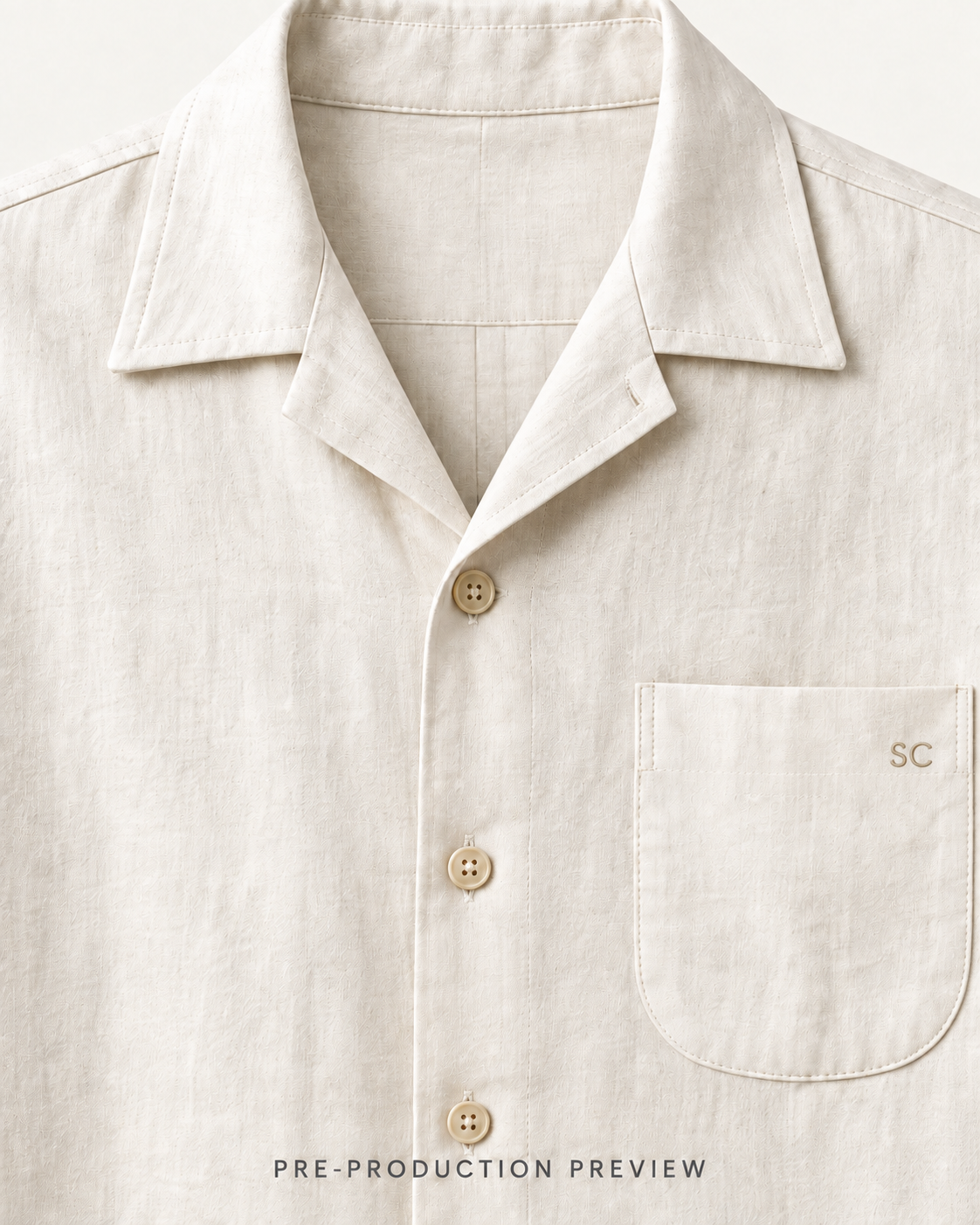 Generated pre-production artwork detail preview of Chalk camp shirt.