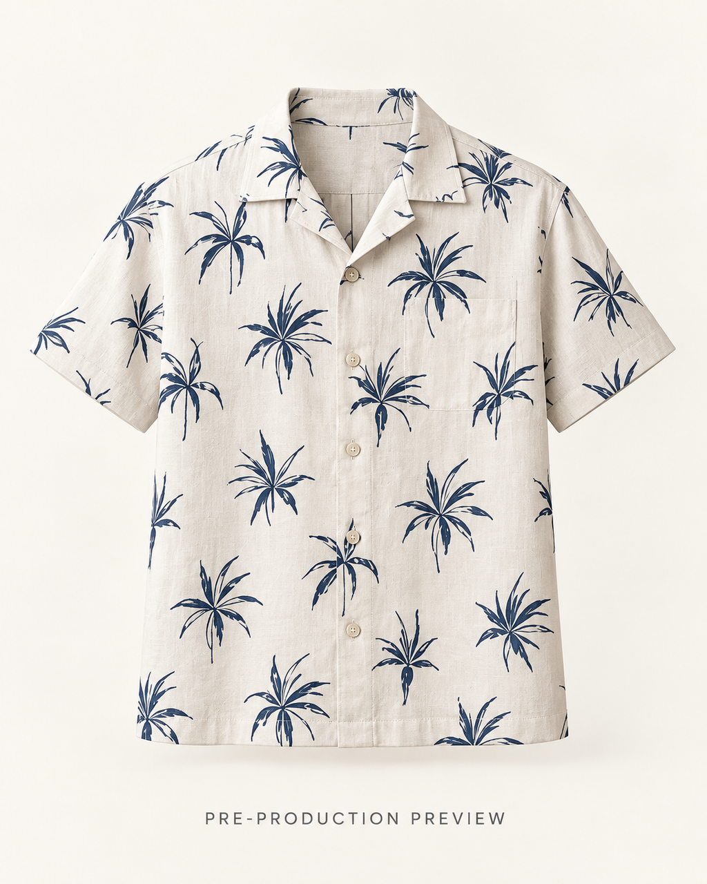 Generated pre-production front preview of Coastal foliage shirt.