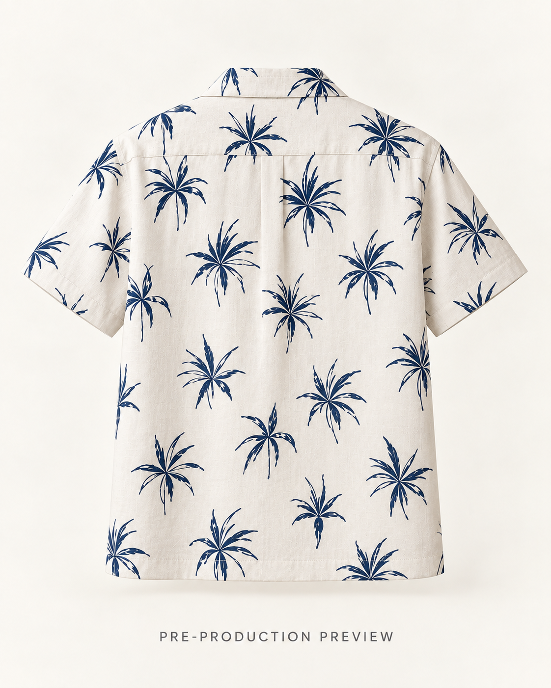 Generated pre-production back preview of Coastal foliage shirt.