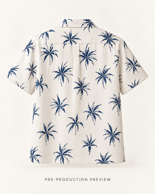Generated pre-production back preview of Coastal foliage shirt.