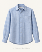 Generated pre-production front preview of Pencil stripe long-sleeve shirt.