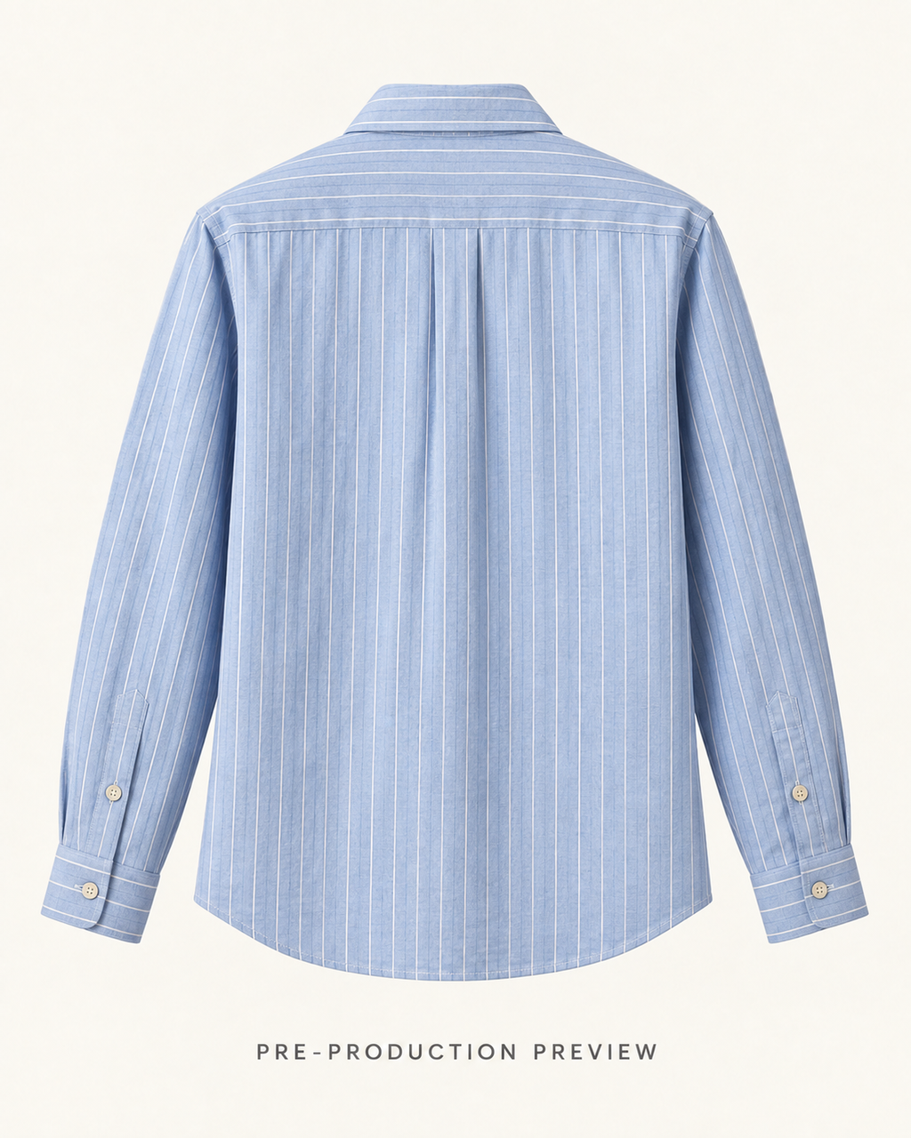 Generated pre-production back preview of Pencil stripe long-sleeve shirt.