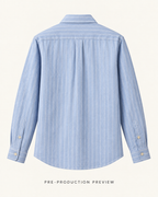 Generated pre-production back preview of Pencil stripe long-sleeve shirt.