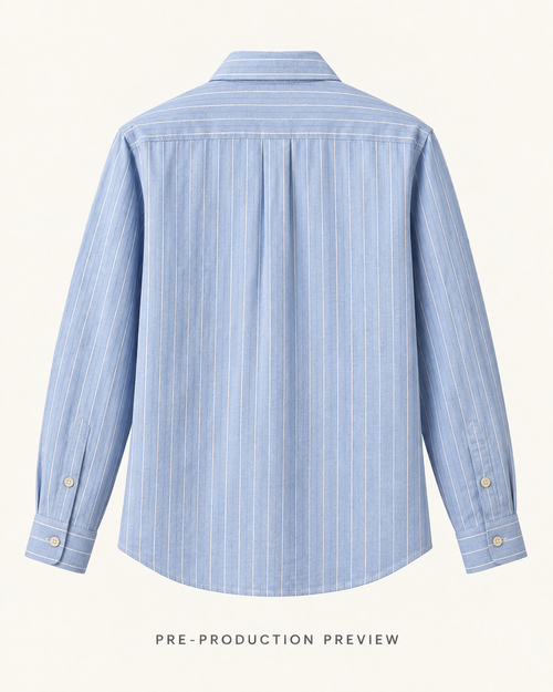 Generated pre-production back preview of Pencil stripe long-sleeve shirt.