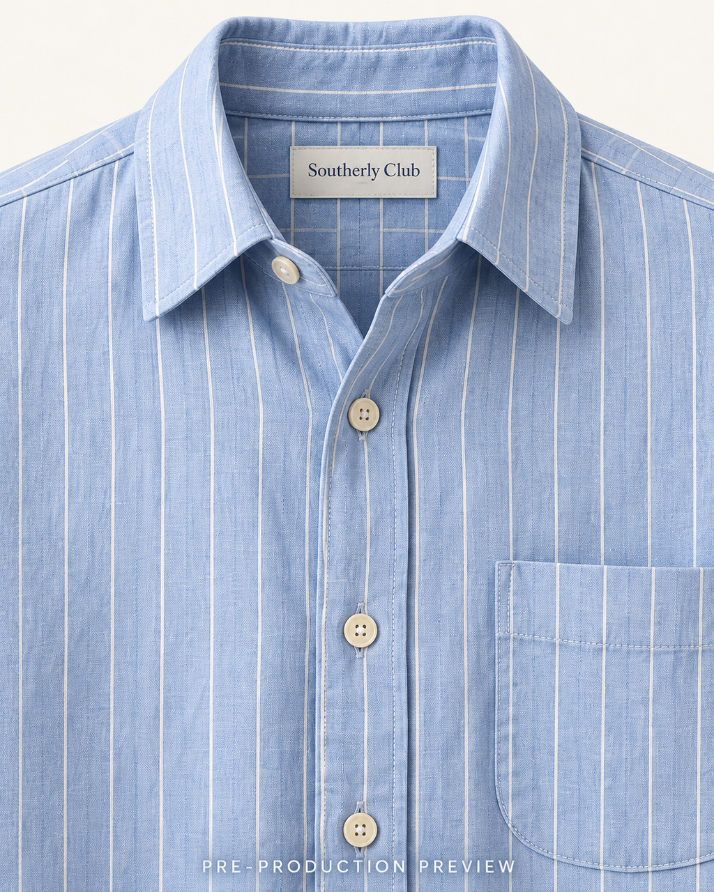 Generated pre-production artwork detail preview of Pencil stripe long-sleeve shirt.