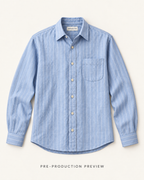 Generated pre-production flat lay preview of Pencil stripe long-sleeve shirt.