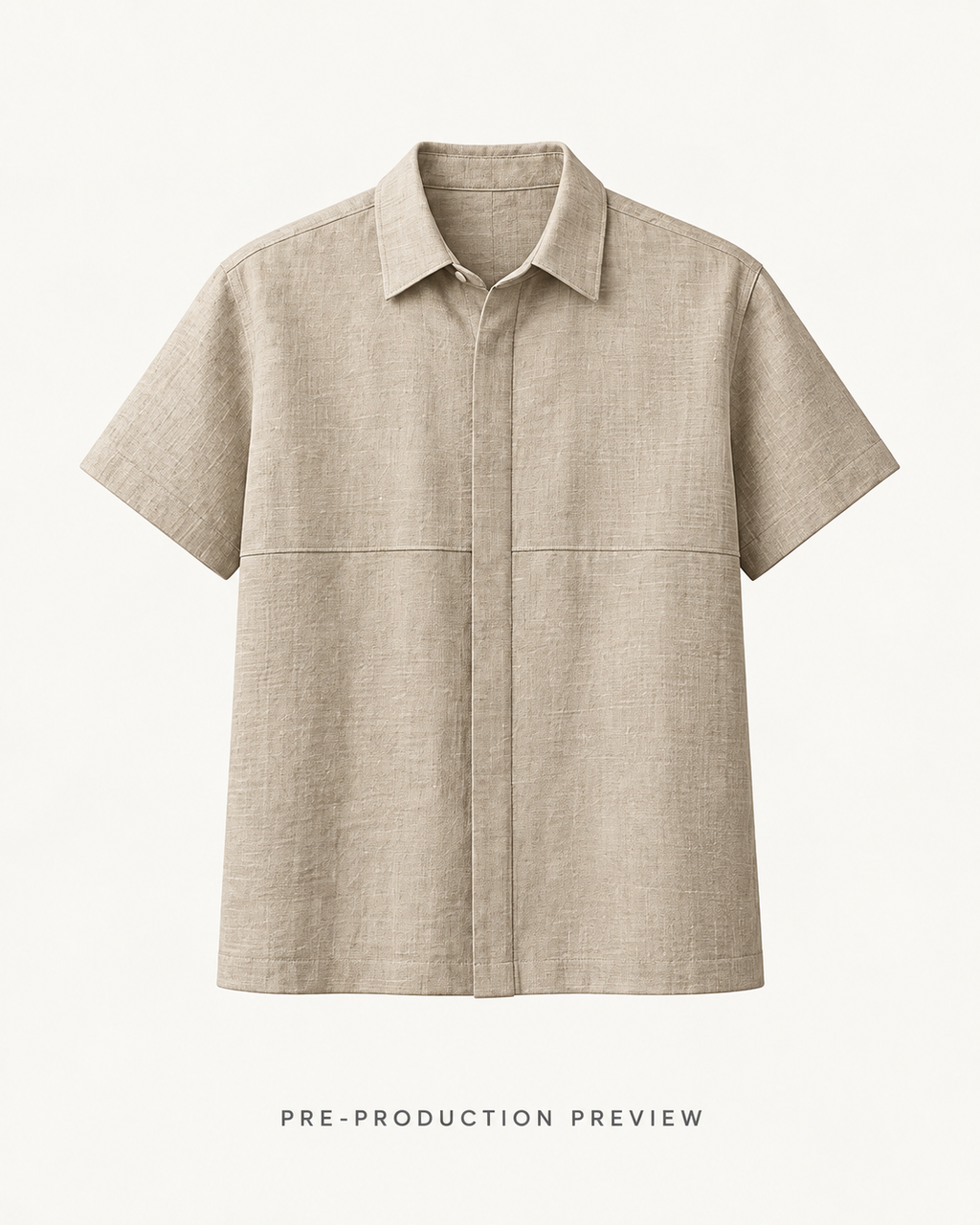 Generated pre-production front preview of Stone textured shirt.