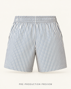 Generated pre-production back preview of Fine stripe pull-on shorts.