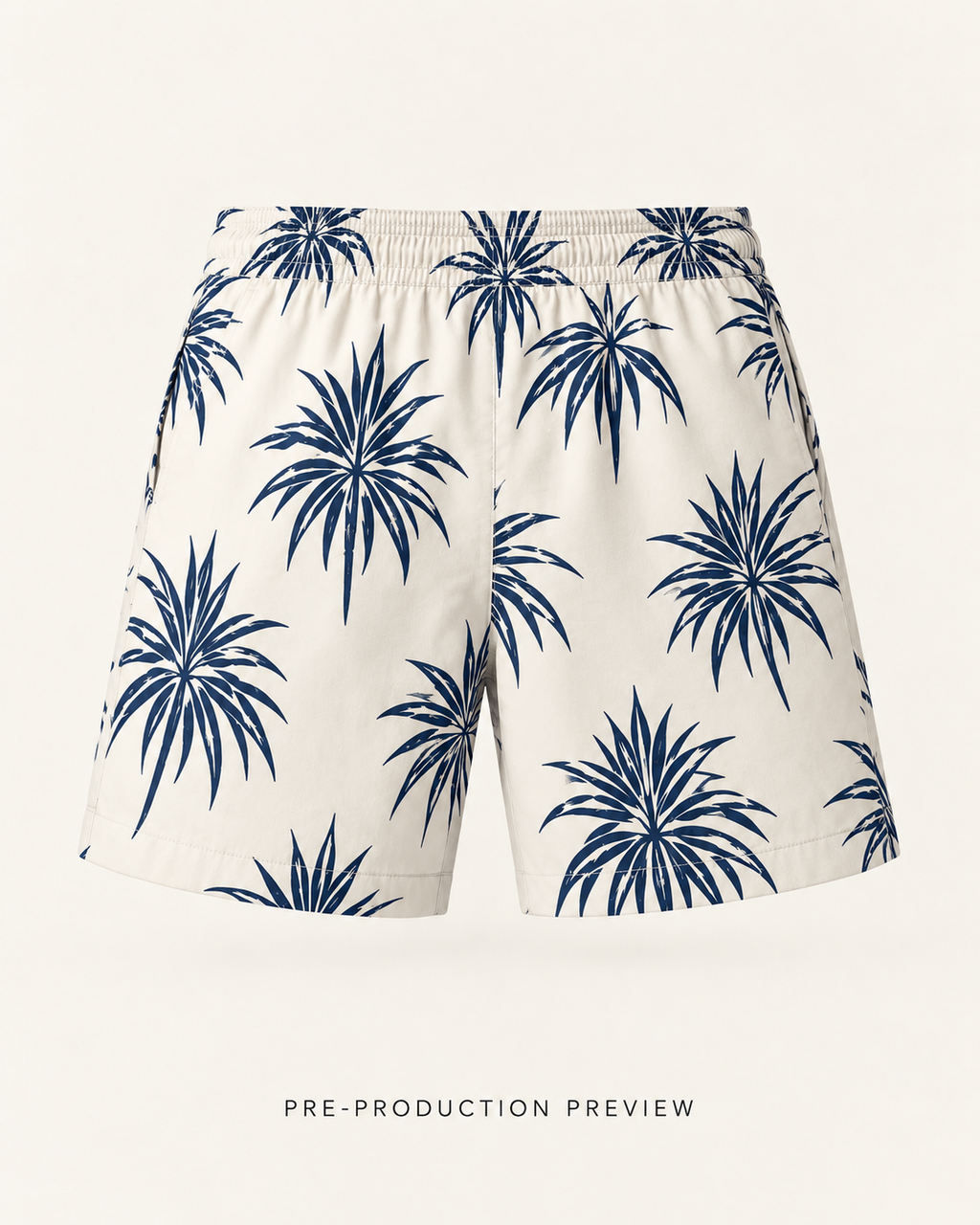 Generated pre-production back preview of Coastal foliage shorts.