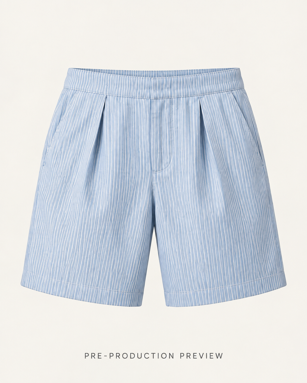 Generated pre-production front preview of Pencil stripe shorts.