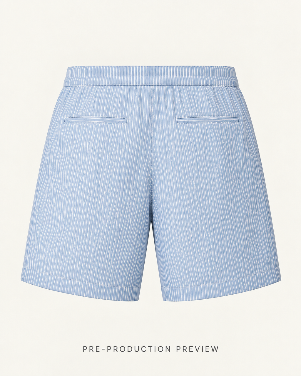 Generated pre-production back preview of Pencil stripe shorts.