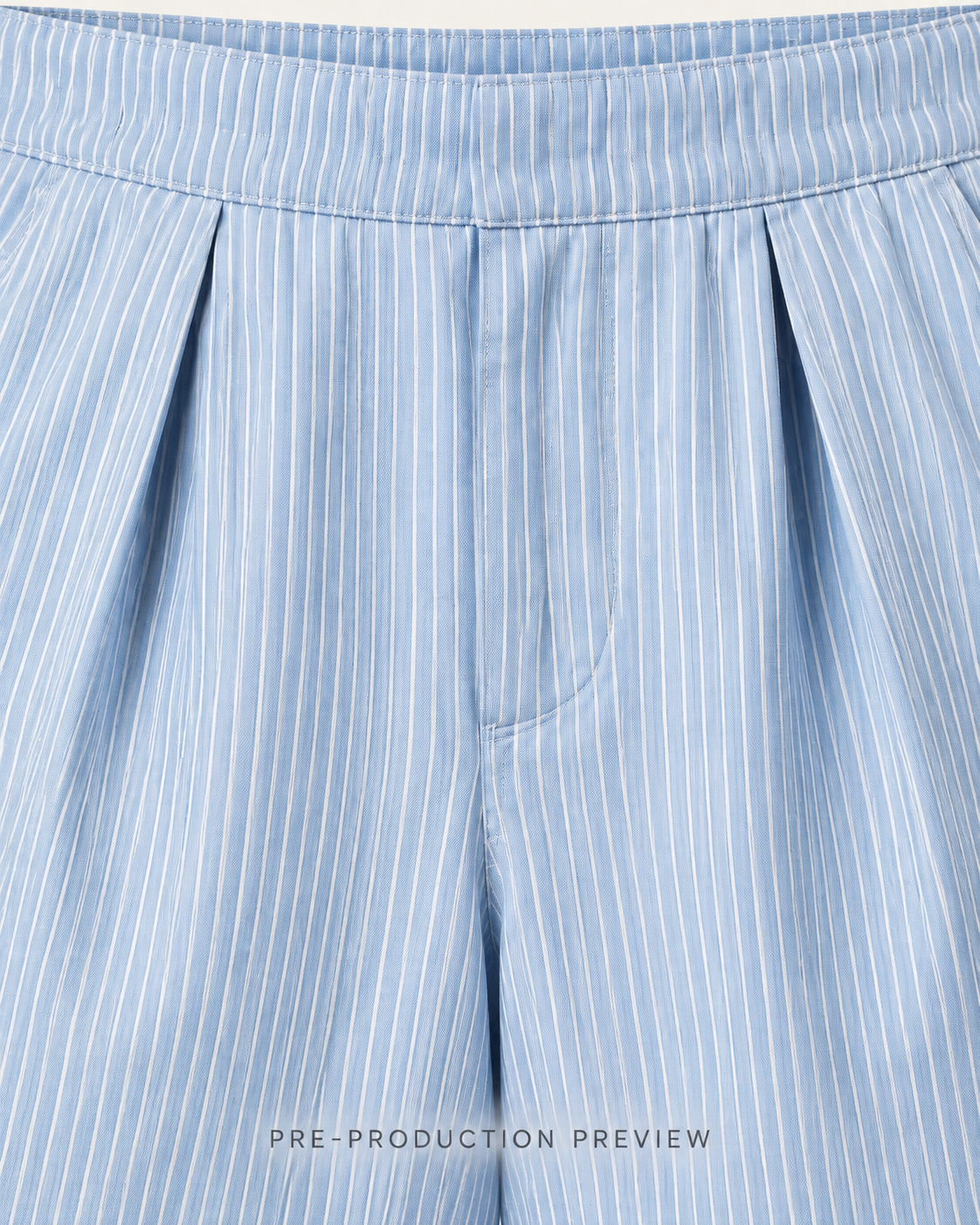 Generated pre-production artwork detail preview of Pencil stripe shorts.